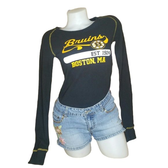 NHL Tops - Boston Bruins Black Thermal Long Sleeve Shirt M